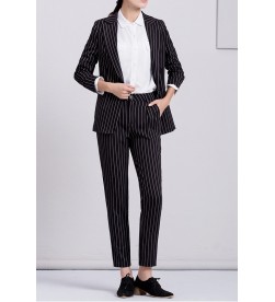 Black Striped Two-Piece Suit